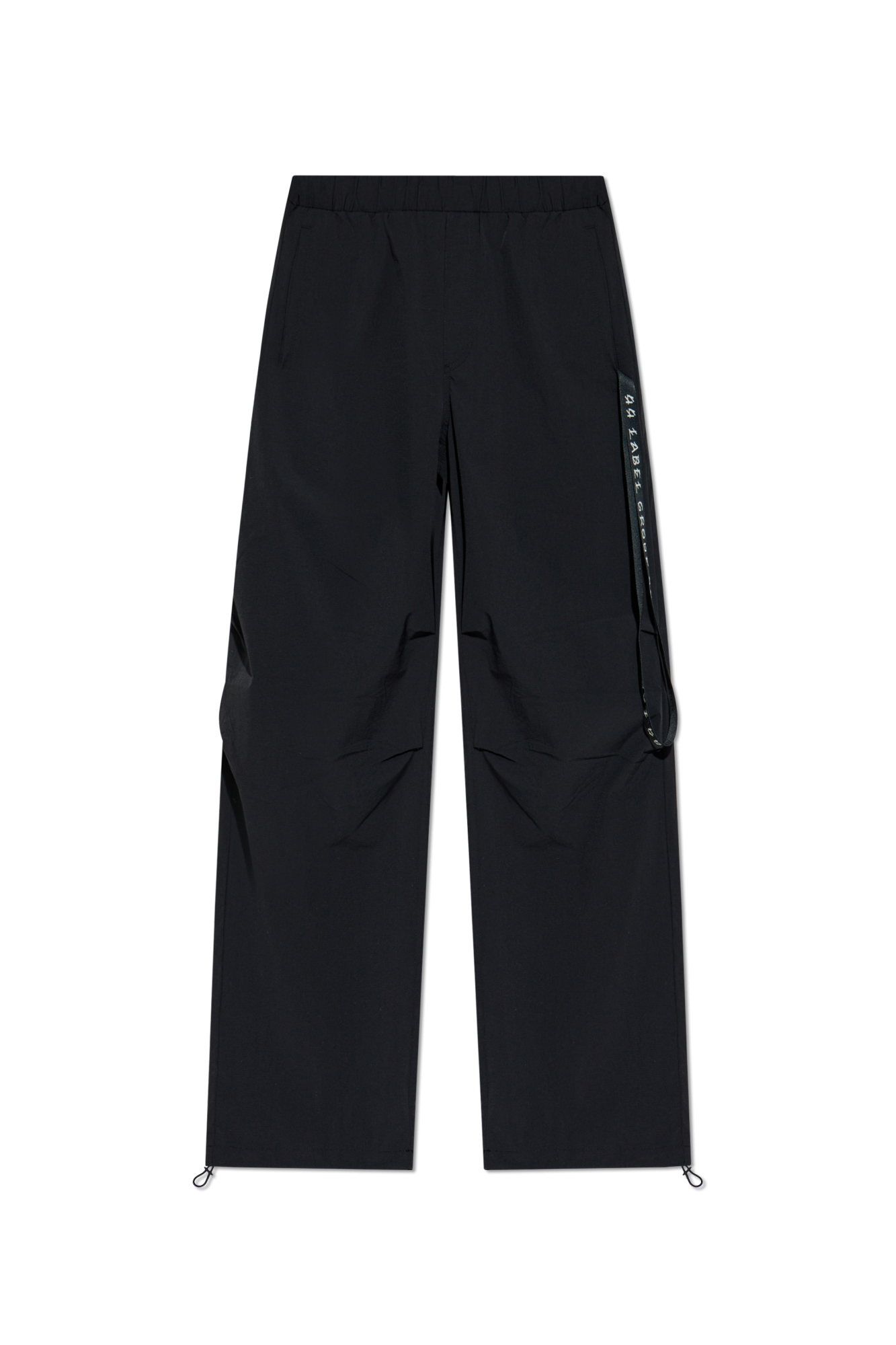 TEAM LOGO DOUBLE KNIT PANTS BLACK　L Men's Nike Large Logo Casual Knit Splicing Embroidered